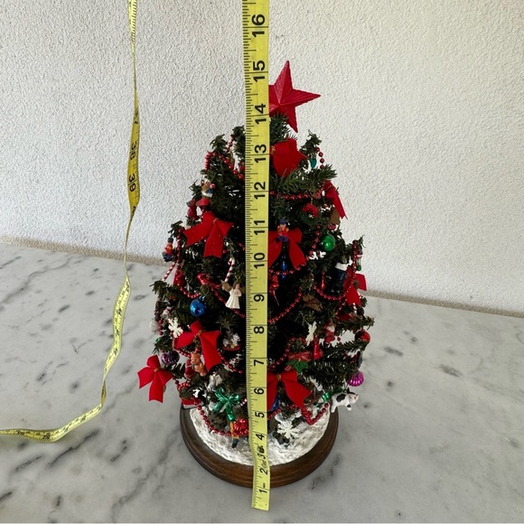 Rare Vintage Holiday Decor Center Piece Christmas Tree Collectible 15”H - Picture 9 of 11